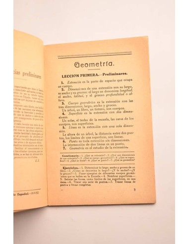 Geometría y agrimensura. Primera enseñanza