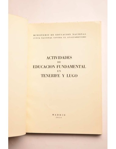 Actividades de educación fundamental en...