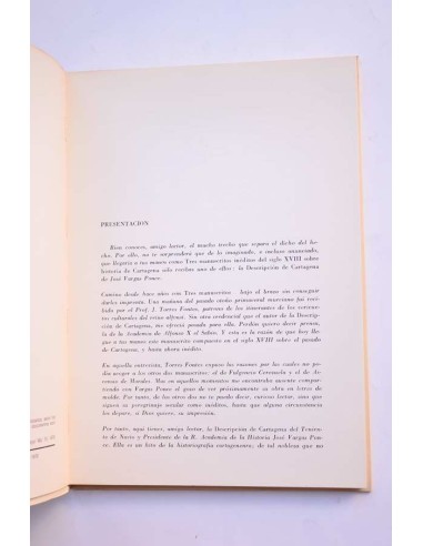 José Vargas Ponce. Descripción de Cartagena