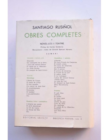 Santiago Rusiñol. Obres completes. Primer...