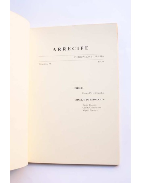 Arrecife. Nº 20. Otoño 1987