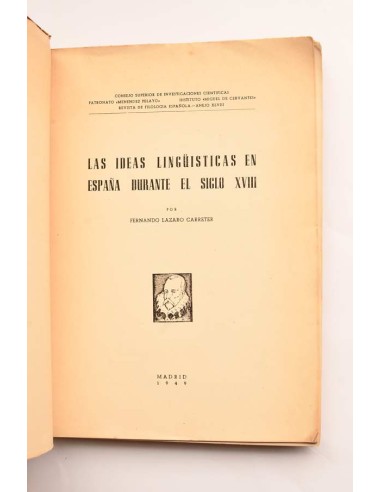 Las ideas lingüísticas en España durante el...