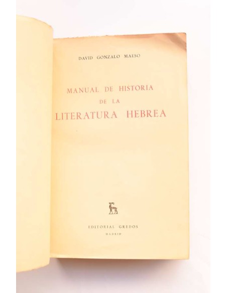 Manual de historia de literatura hebrea