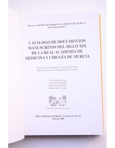 Catálogo de documentos manuscritos del siglo...