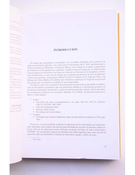 Catálogo de documentos manuscritos del siglo XIX de la Real Academia de Medicina y Cirugía de Murcia