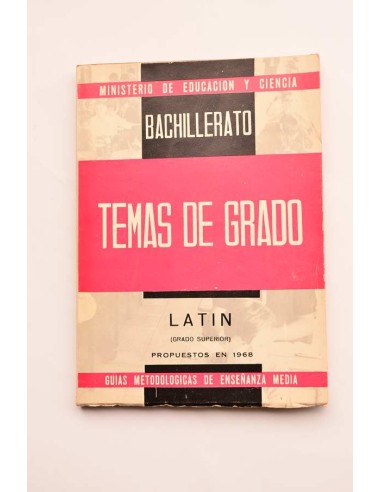 Temas de grado. Bachillerato. Latín (grado superior)