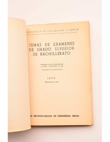 Temas de grado. Bachillerato. Latín (grado...