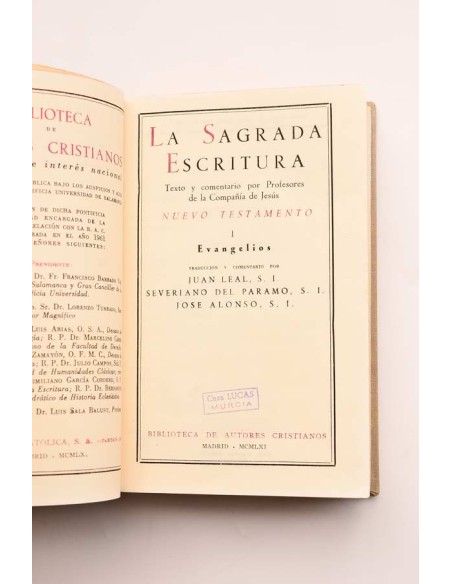 La Sagrada Escritura. I. Evangelios