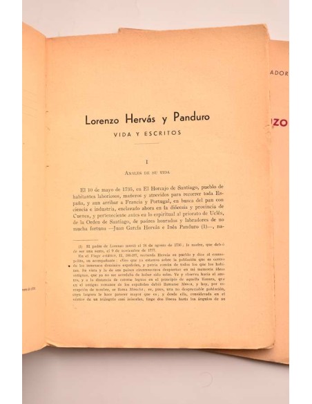 Estudios sobre Lorenzo Hervás y Panduro . 1735 - 1809
