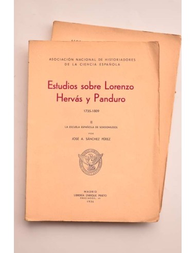 Estudios sobre Lorenzo Hervás y Panduro . 1735...