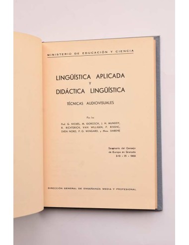 Lingüística aplicada y didáctica lingüística....