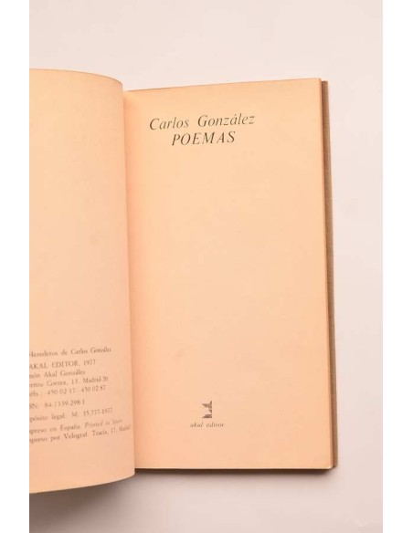 Carlos González. Poemas