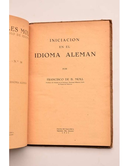 Iniciación en el idioma alemán. Libro para el 4º año de Bachillerato