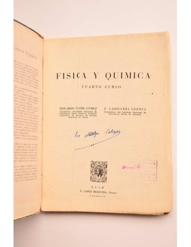 Física y química. Cuarto curso