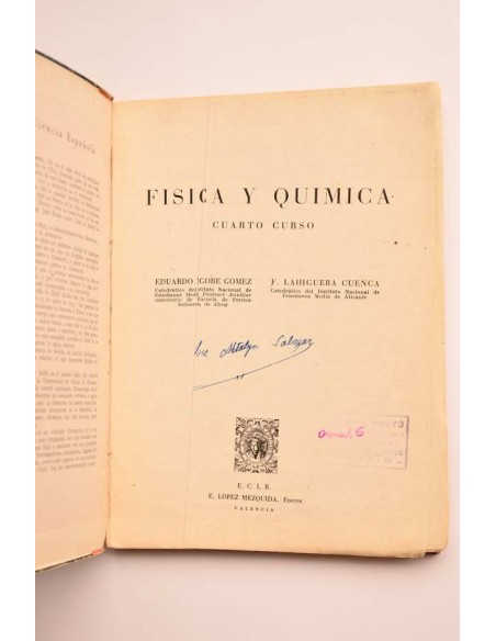 Física y química. Cuarto curso