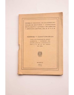 Normas y cuestionarios para los exámenes de grado...
