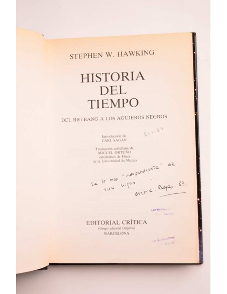 Historia del tiempo : del Big Bang a los Agujeros negros