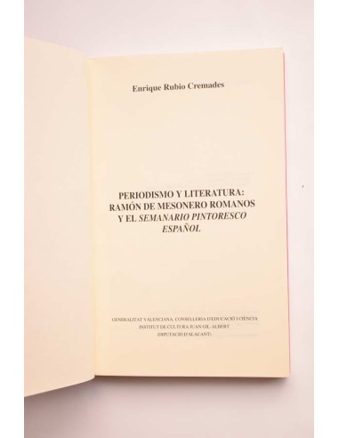 Periodismo y literatura: Ramón de Mesonero...