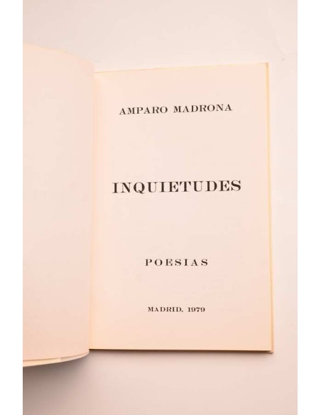 Inquietudes. Poesías