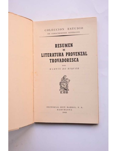Resumen de la literatura provenzal trovadoresca
