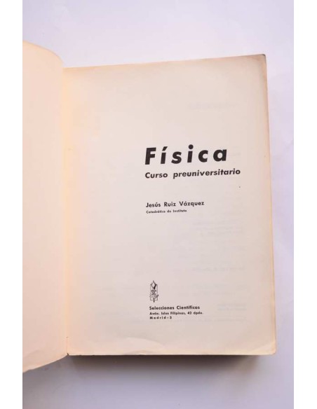 Física y química. Preuniversitario