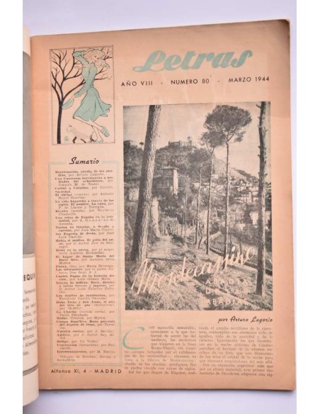 Letras. Revista del hogar. Año VIII. nº 80. Marzo1944