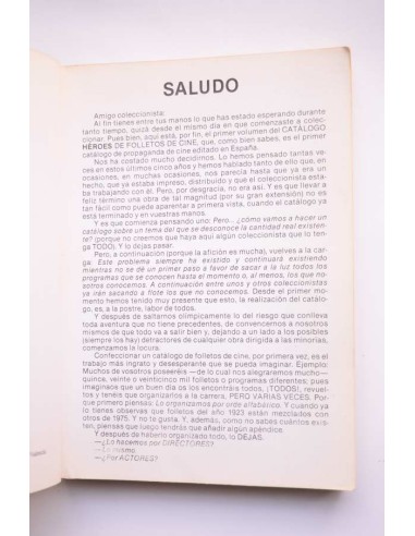 Catálogo de héroes de folletos de cine