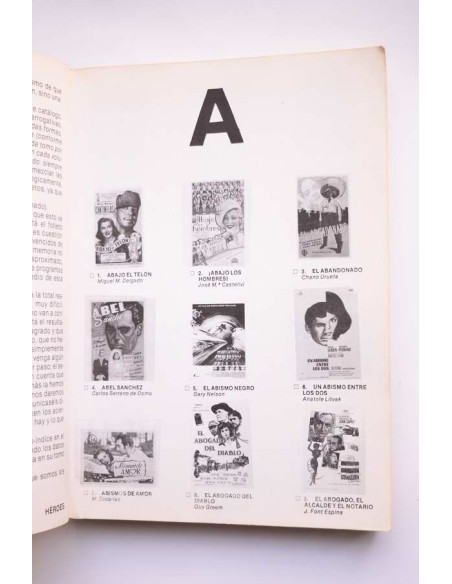 Catálogo de héroes de folletos de cine