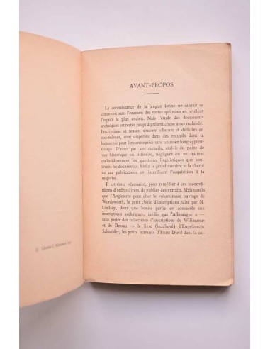 Recueil de textes latins archaïques