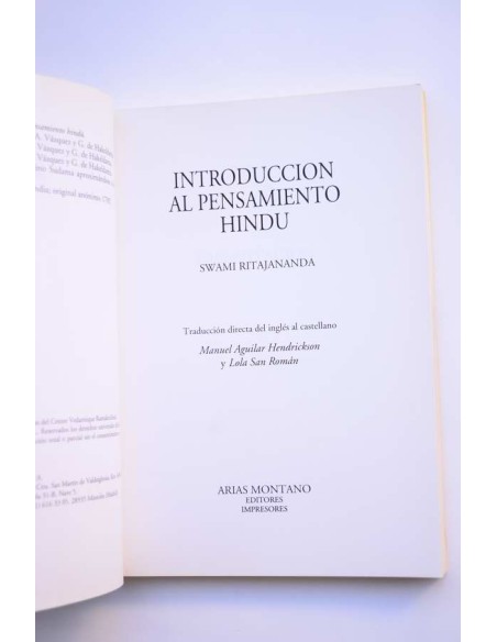 Introducción al pensamiento hindú
