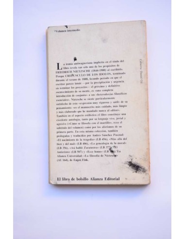 Crepúsculo de los ídolos o Cómo se filosofa con...