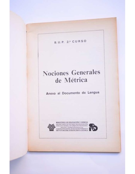 Nociones generales de métrica. 2º B.U.P.