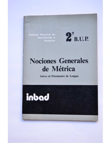 Nociones generales de métrica. 2º B.U.P.