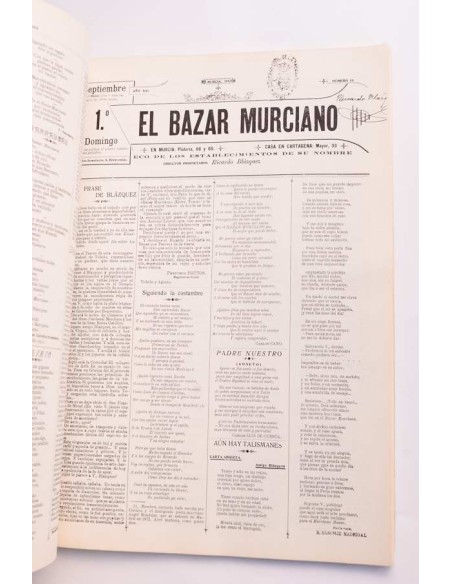 El Bazar murciano : facsimil de los periódicos publicados por el Bazar Murciano entre 1892 y 1929