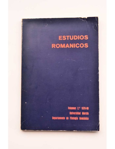 Estudios románicos. Volumen 2º. 1970