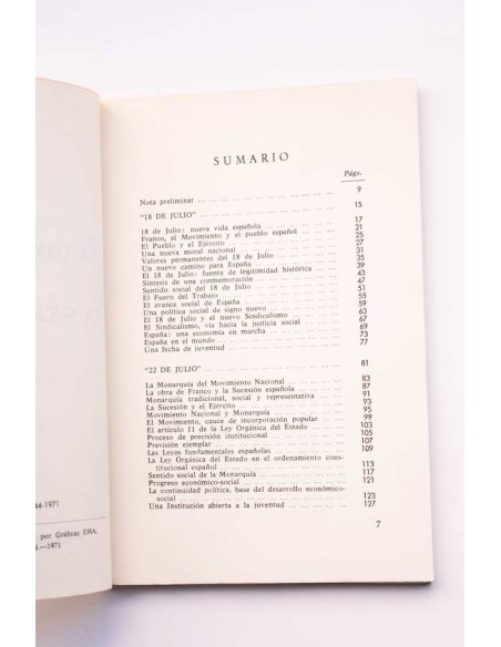 La obra de Franco y la sucesión española (18 de julio - 22 de julio)
