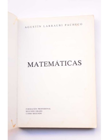 Matemáticas. F. P. Segundo grado. Curso segundo