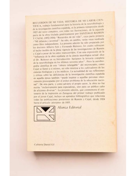Recuerdos de mi vida: Historia de mi labor científica