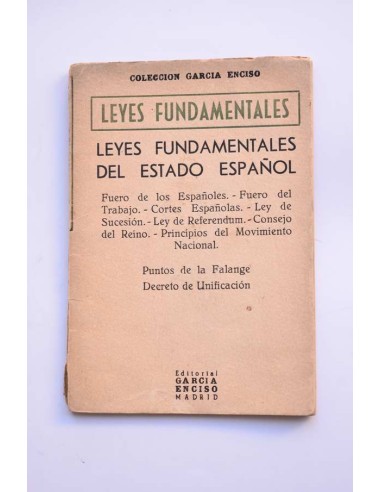 Leyes fundamentales del Estado Español