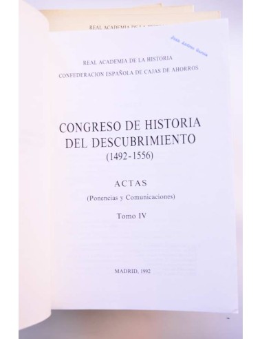 Congreso de Historia del Descubrimiento (1492 -...
