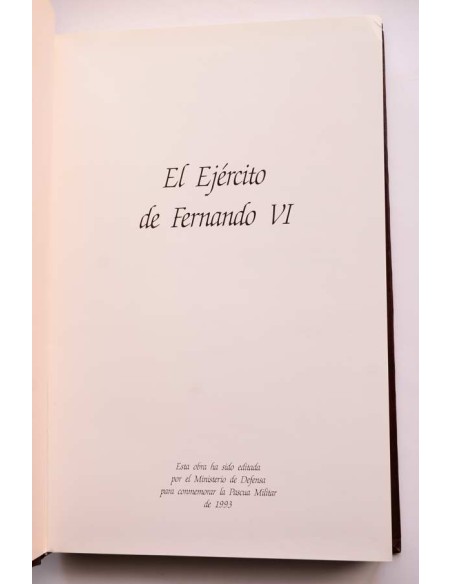 Uniformes militares. El ejército de Fernando VI