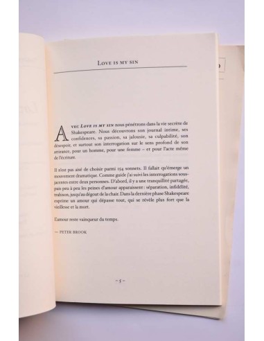 Love is my sin (livret)