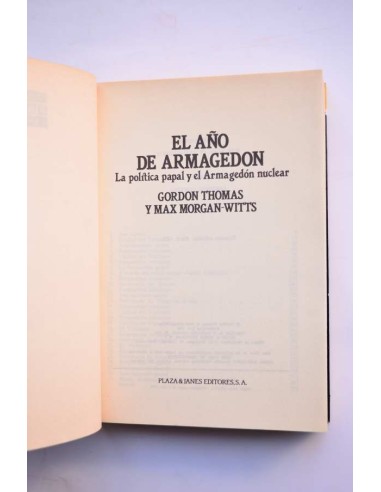 El año de Armagedón. La política papal y el...