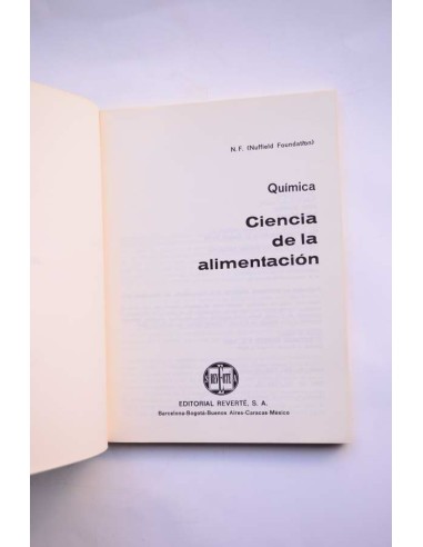 Química. Ciencia de la alimentación