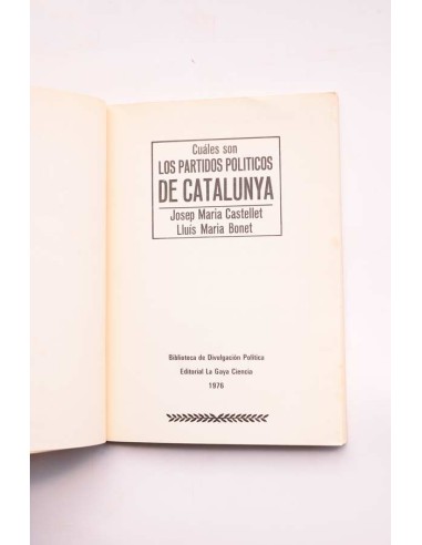 Cuáles son los partidos políticos de Catalunya