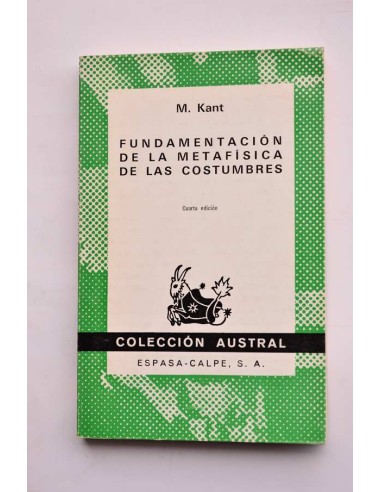 Fundamentación de la metafísica de las costumbres