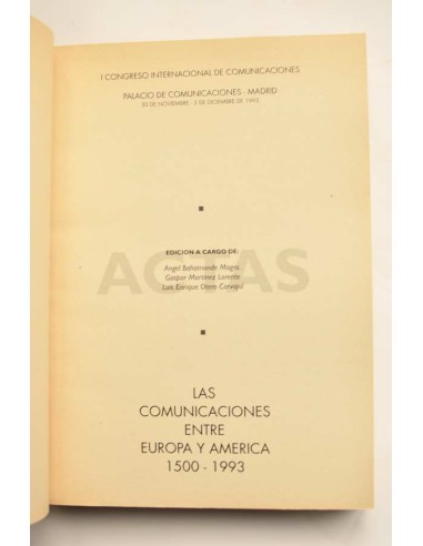 Las comunicaciones entre Europa y América 1500...
