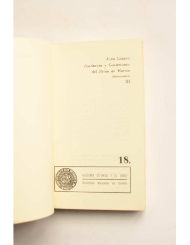 Bastitania y Contestania del Reino de Murcia....