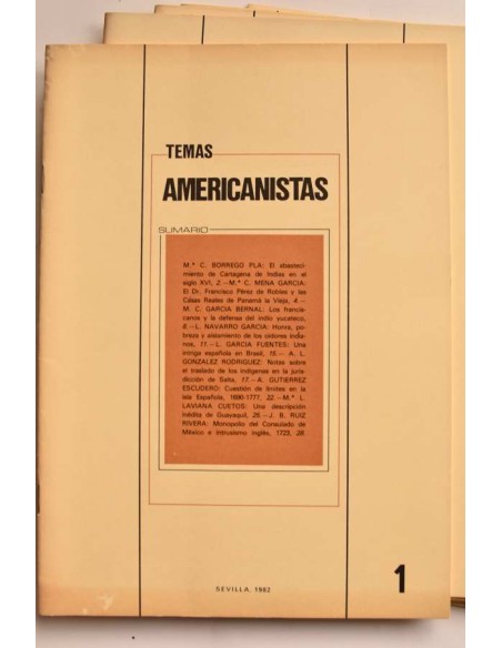 Temas Americanistas. Nº 1 al nº 6