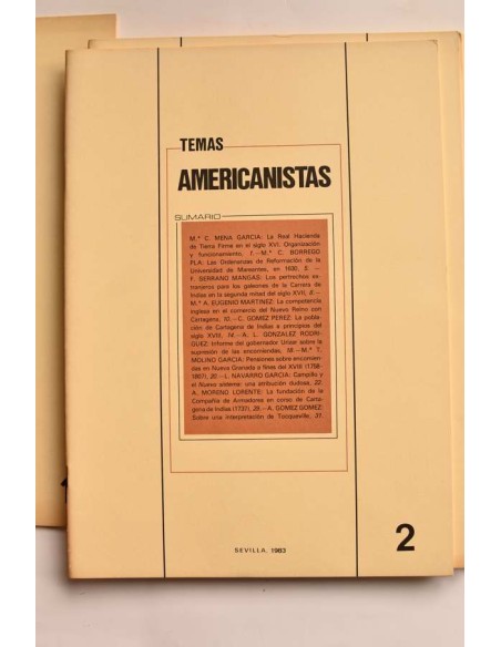 Temas Americanistas. Nº 1 al nº 6